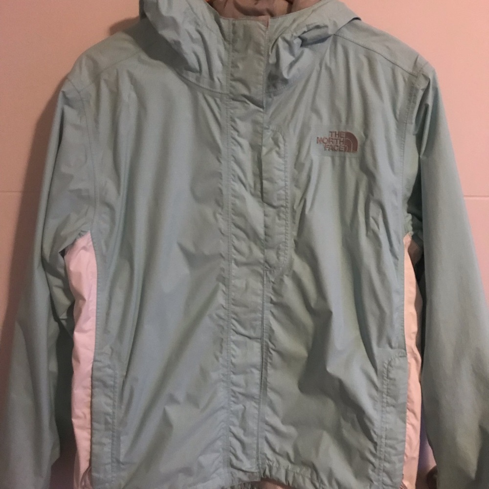 North Face Rain Coat Turqoise